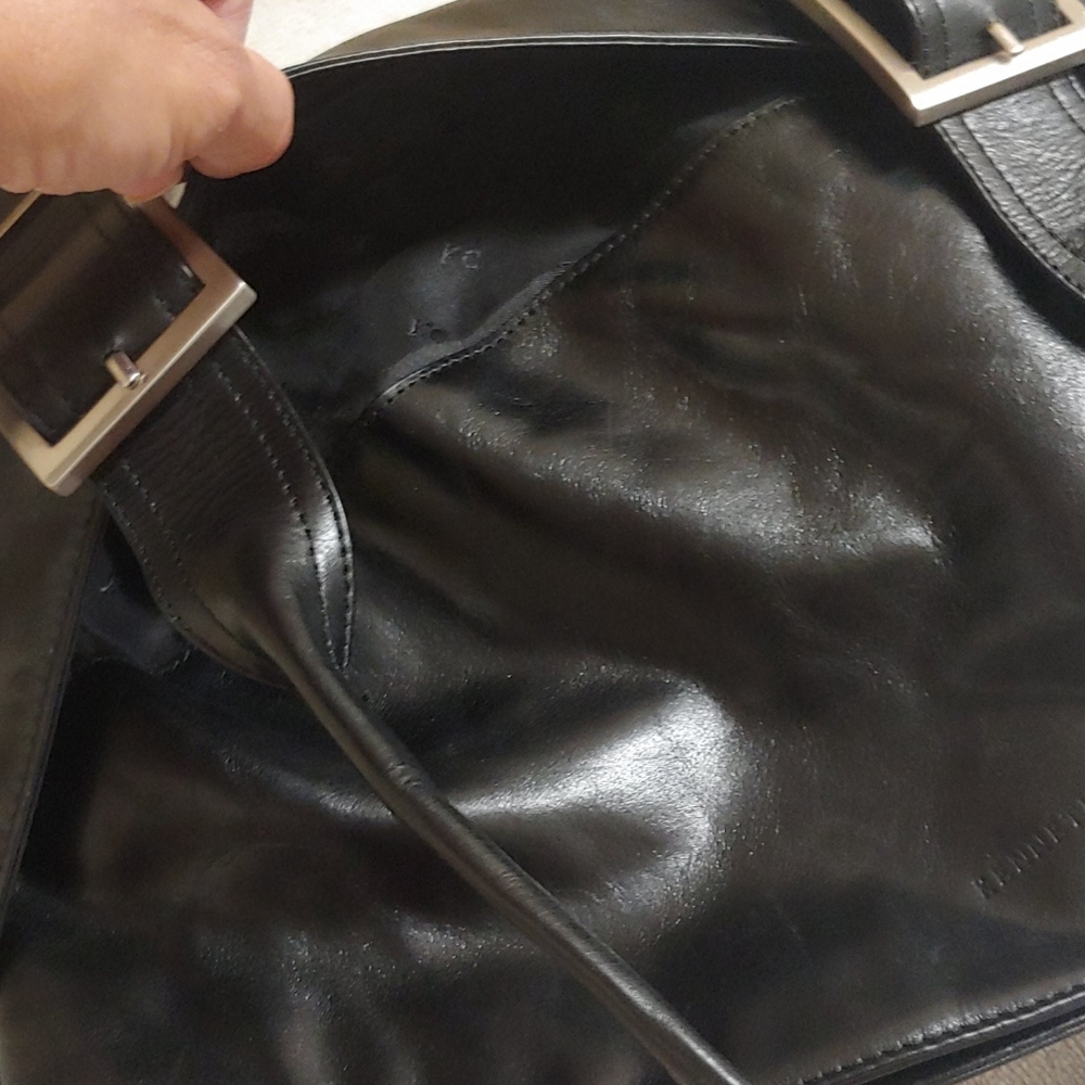 NWOT Kenneth Cole NY black leather bag - Picture 5 of 16